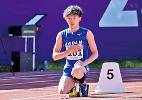 陸上競技部　山本選手　デフリンピック400m陸上　６位入賞